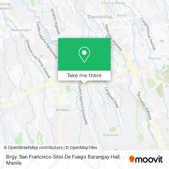 Brgy. San Francisco Sitio De Fuego Barangay Hall map