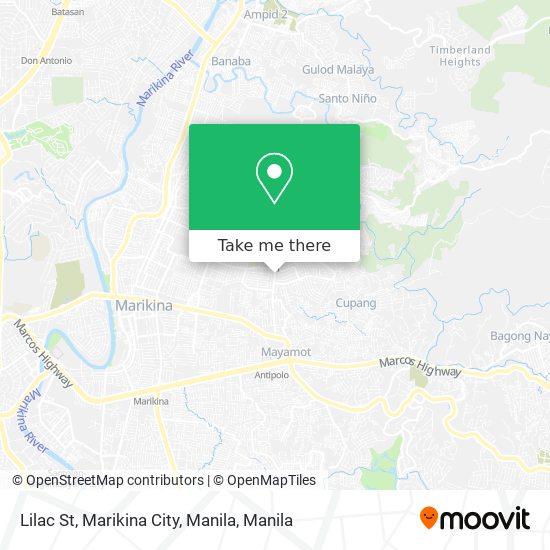 Lilac St, Marikina City, Manila map