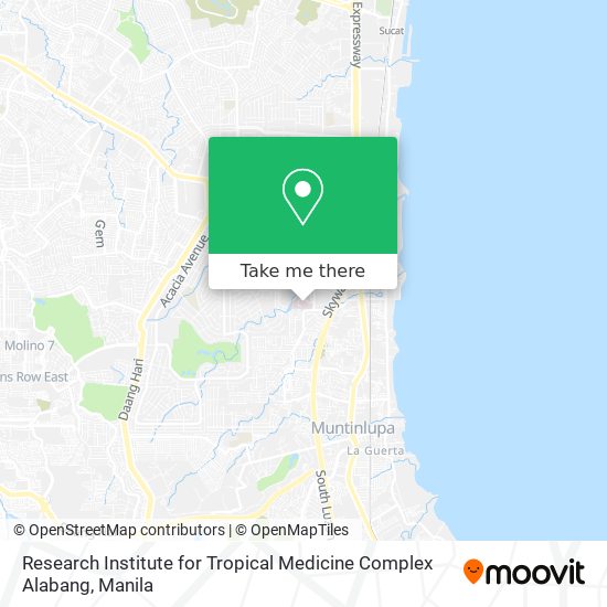 Research Institute for Tropical Medicine Complex Alabang map