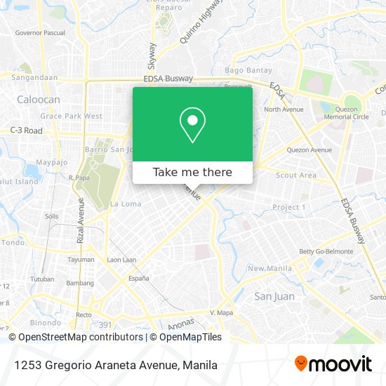 1253 Gregorio Araneta Avenue map
