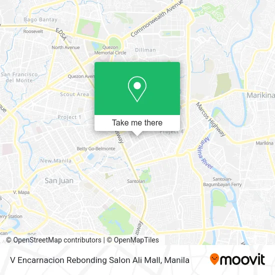 V Encarnacion Rebonding Salon Ali Mall map