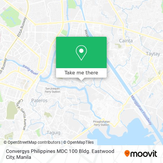 Convergys Philippines MDC 100 Bldg. Eastwood City map