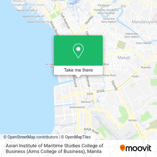 Asian Institute of Maritime Studies College of Business (Aims College of Business) map