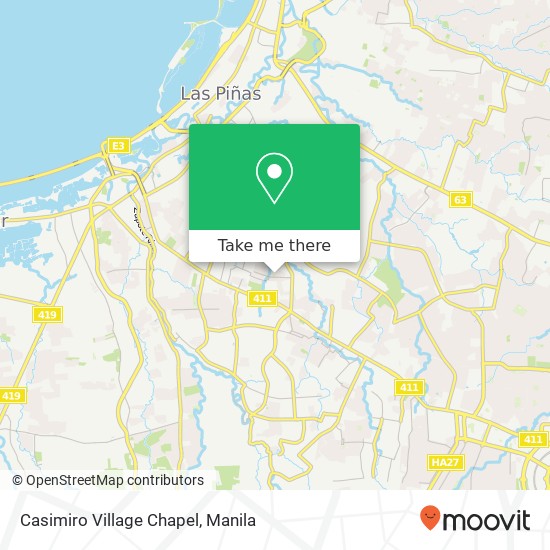 Casimiro Village Chapel map