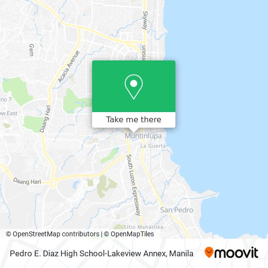 Pedro E. Diaz High School-Lakeview Annex map