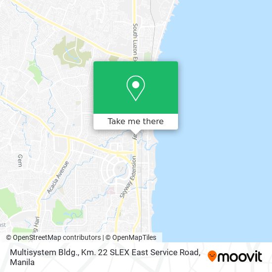 Multisystem Bldg., Km. 22 SLEX East Service Road map