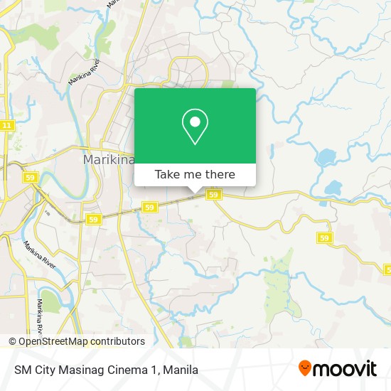 SM City Masinag Cinema 1 map