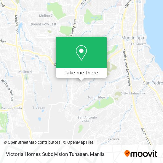 Victoria Homes Subdivision Tunasan map