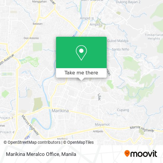 Marikina Meralco Office map