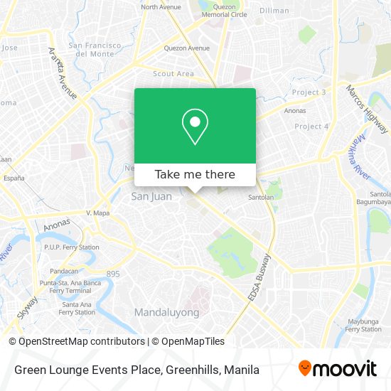 Green Lounge Events Place, Greenhills map