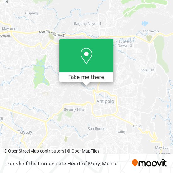 Parish of the Immaculate Heart of Mary map