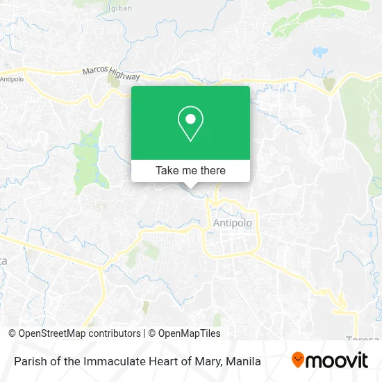 Parish of the Immaculate Heart of Mary map