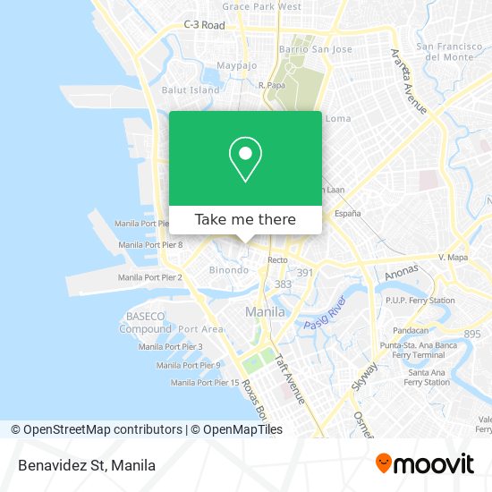 Benavidez St map