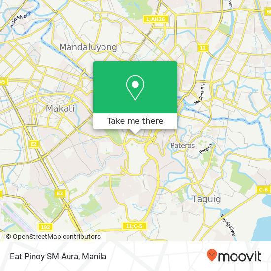 Eat Pinoy SM Aura map