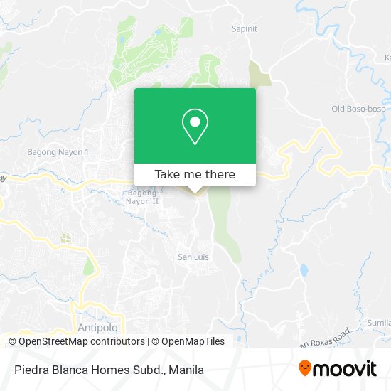 Piedra Blanca Homes Subd. map