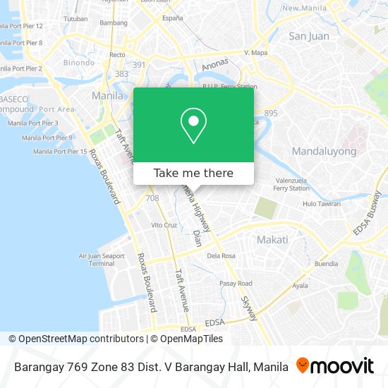 Barangay 769 Zone 83 Dist. V Barangay Hall map
