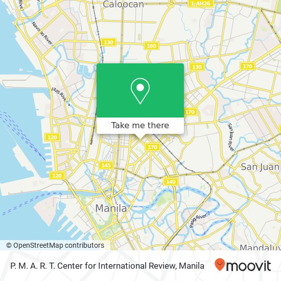 P. M. A. R. T. Center for International Review map