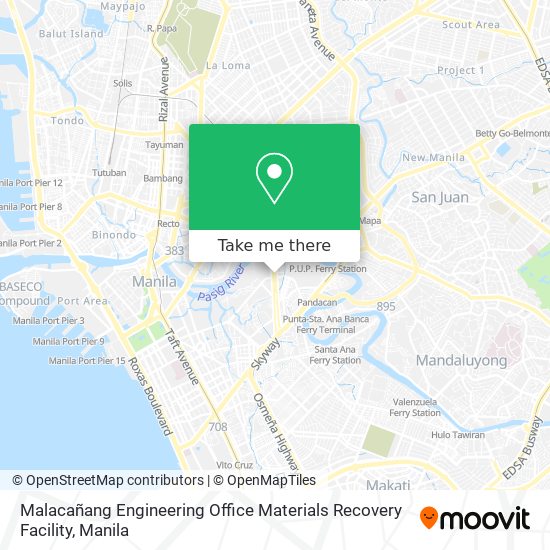 Malacañang Engineering Office Materials Recovery Facility map