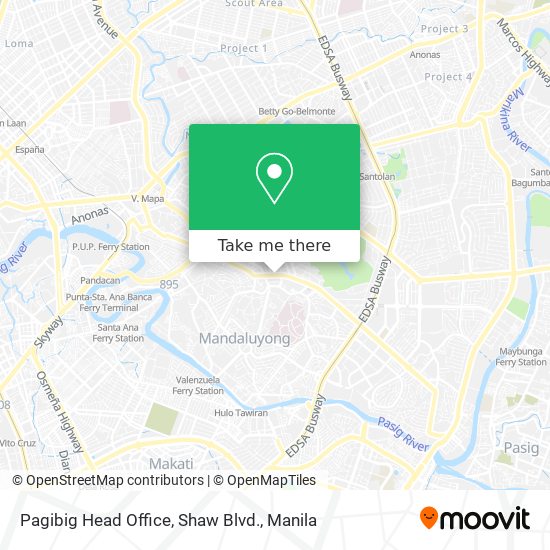 Pagibig Head Office, Shaw Blvd. map