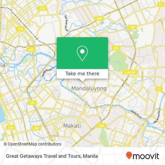 Great Getaways Travel and Tours map