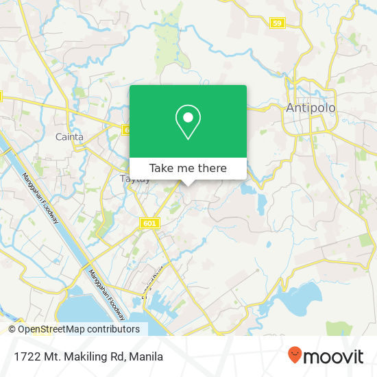 1722 Mt. Makiling Rd map