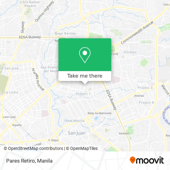 Pares Retiro map