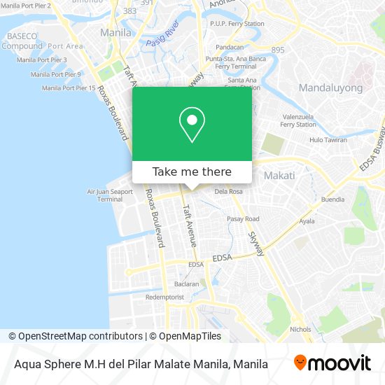 Aqua Sphere M.H del Pilar Malate Manila map
