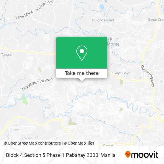 Block 4 Section 5 Phase 1 Pabahay 2000 map