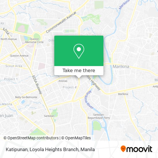 Katipunan, Loyola Heights Branch map