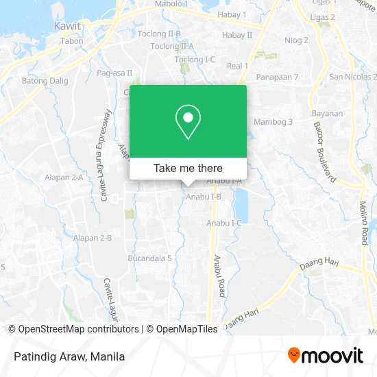 Patindig Araw map