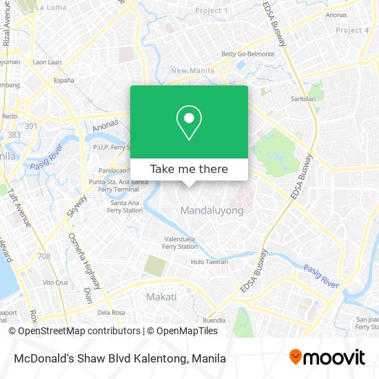 McDonald's Shaw Blvd Kalentong map