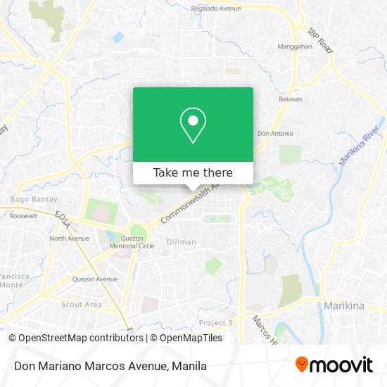 Don Mariano Marcos Avenue map