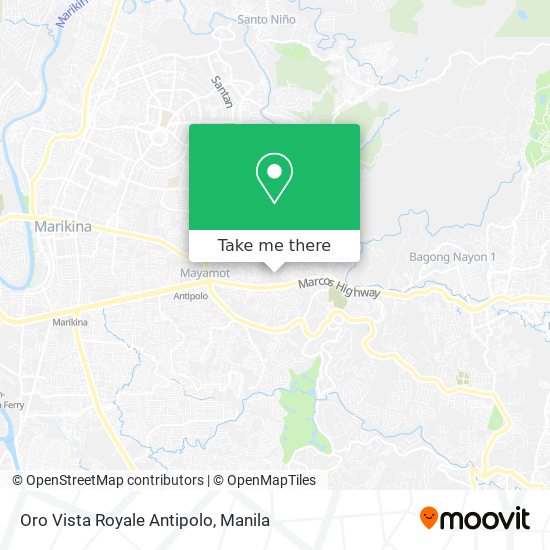 Oro Vista Royale Antipolo map