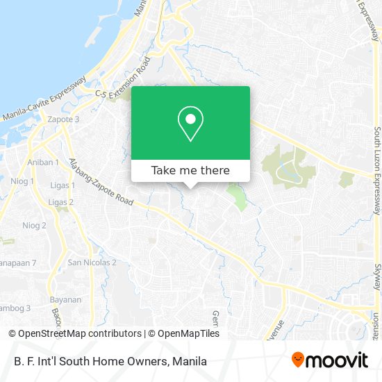 B. F. Int'l South Home Owners map