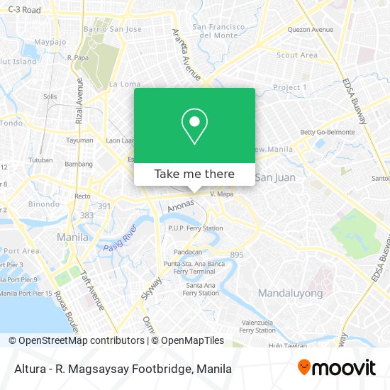 Altura - R. Magsaysay Footbridge map