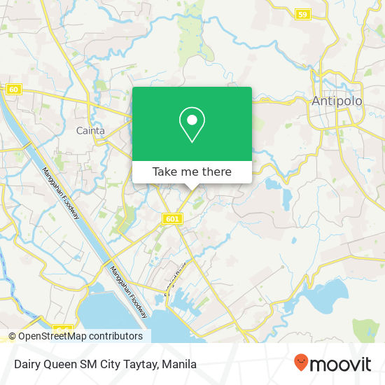 Dairy Queen SM City Taytay map