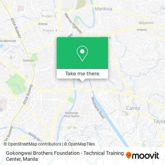 Gokongwei Brothers Foundation - Technical Training Center map