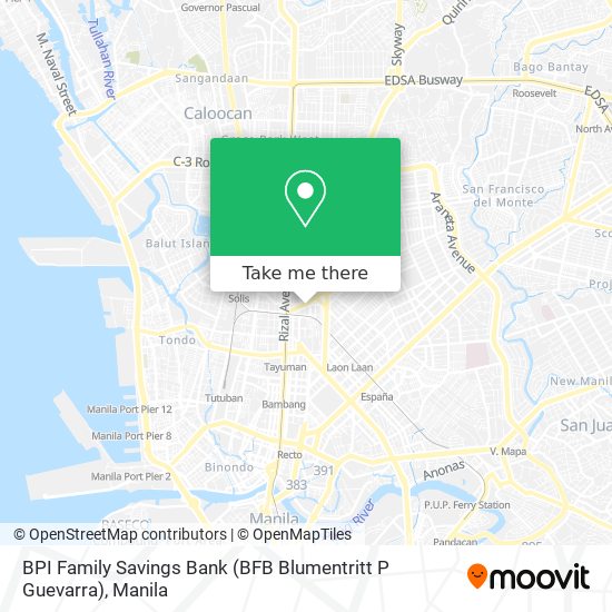 BPI Family Savings Bank (BFB Blumentritt P Guevarra) map
