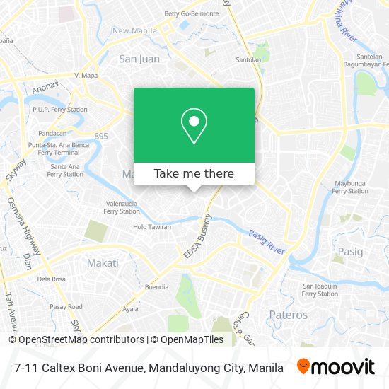 7-11 Caltex Boni Avenue, Mandaluyong City map