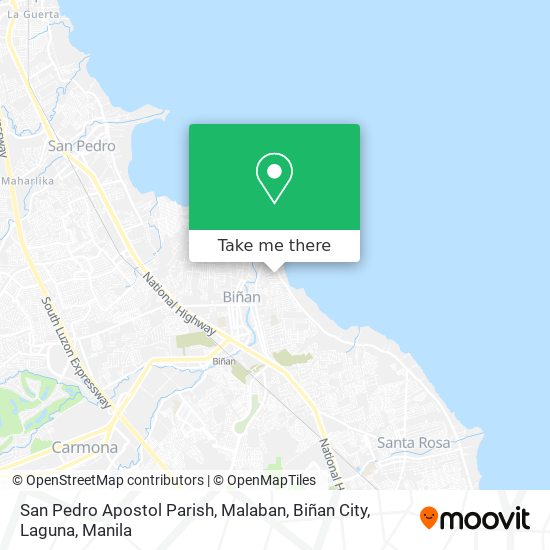 San Pedro Apostol Parish, Malaban, Biñan City, Laguna map