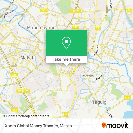 Xoom Global Money Transfer map