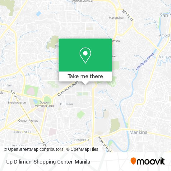 Up Diliman, Shopping Center map
