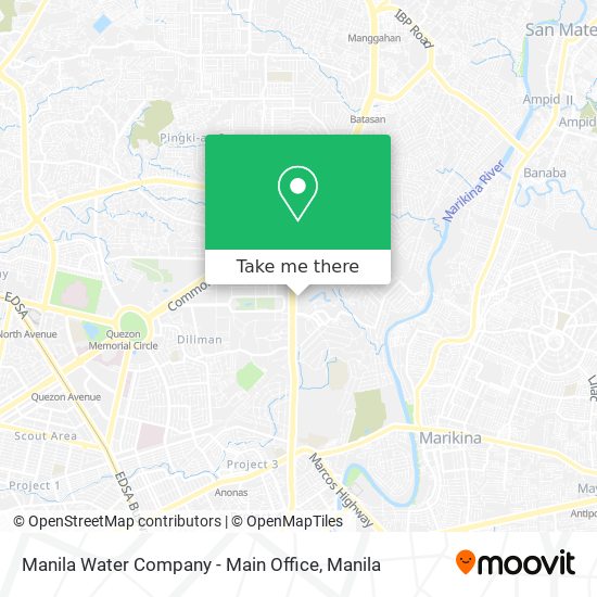 Manila Water Company - Main Office map