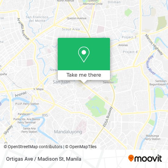Ortigas Ave / Madison St map