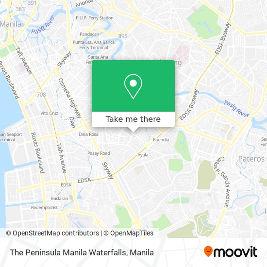 The Peninsula Manila Waterfalls map