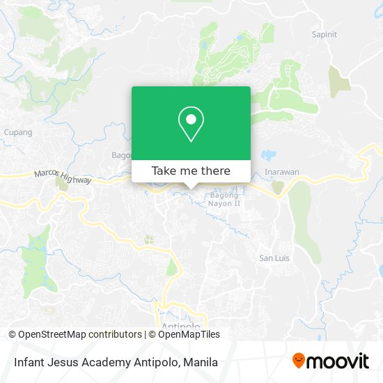 Infant Jesus Academy Antipolo map