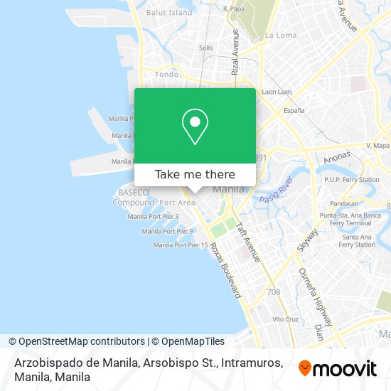 Arzobispado de Manila, Arsobispo St., Intramuros, Manila map