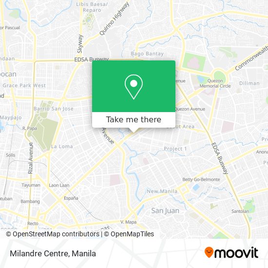 Milandre Centre map