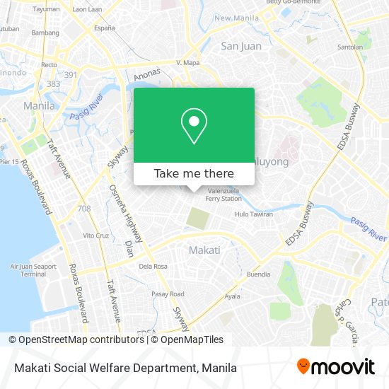 Makati Social Welfare Department map