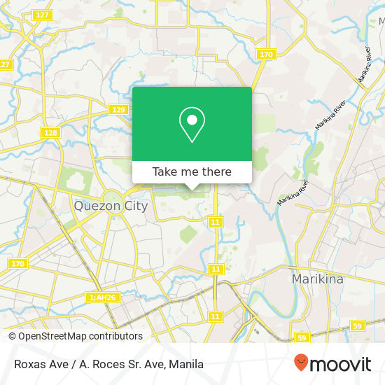 Roxas Ave / A. Roces Sr. Ave map